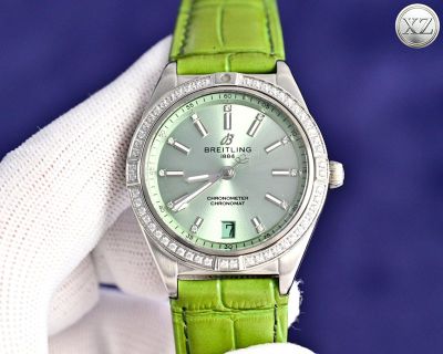 Breitling Chronomat 36*10mm Vintage 9015 Movement  Lady Diamond Bezel Watch